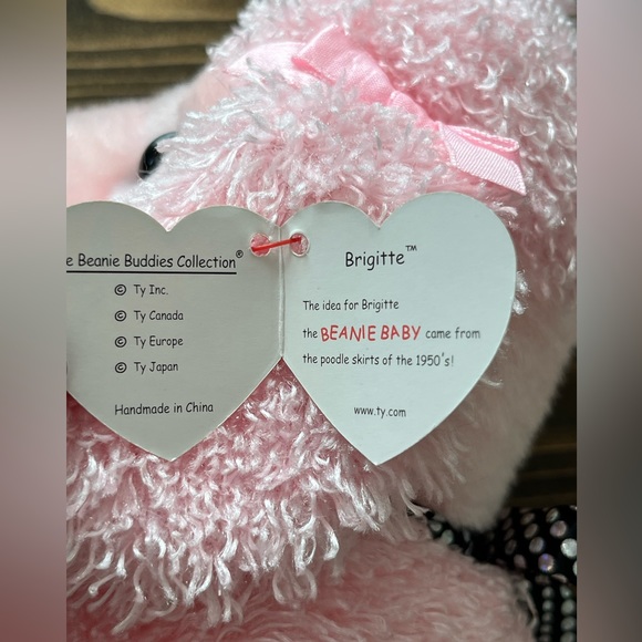 Ty Beanie Buddy “Brigitte” the Pink Poodle - 10 inch - Picture 7 of 7